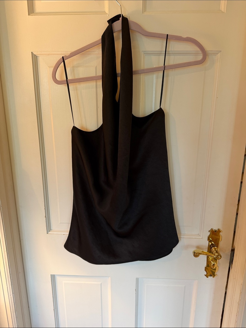 Vince Black A-Line Halter Skirt